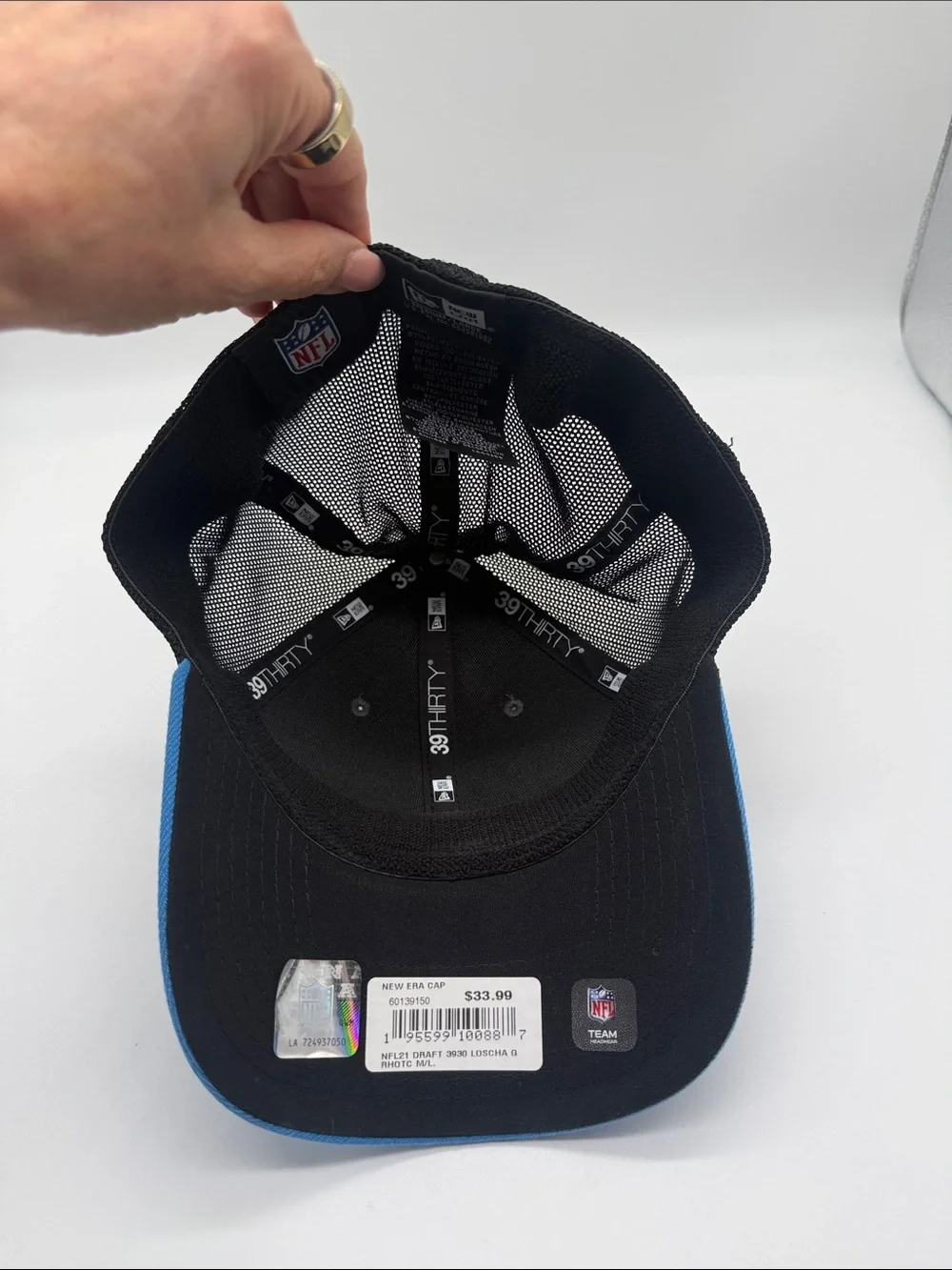 New Era Los Angeles Chargers 2021 NFL Draft Gray & Blue Cap Hat Size M/L